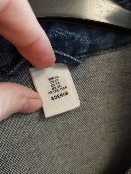 Denim skjortekjole - XL