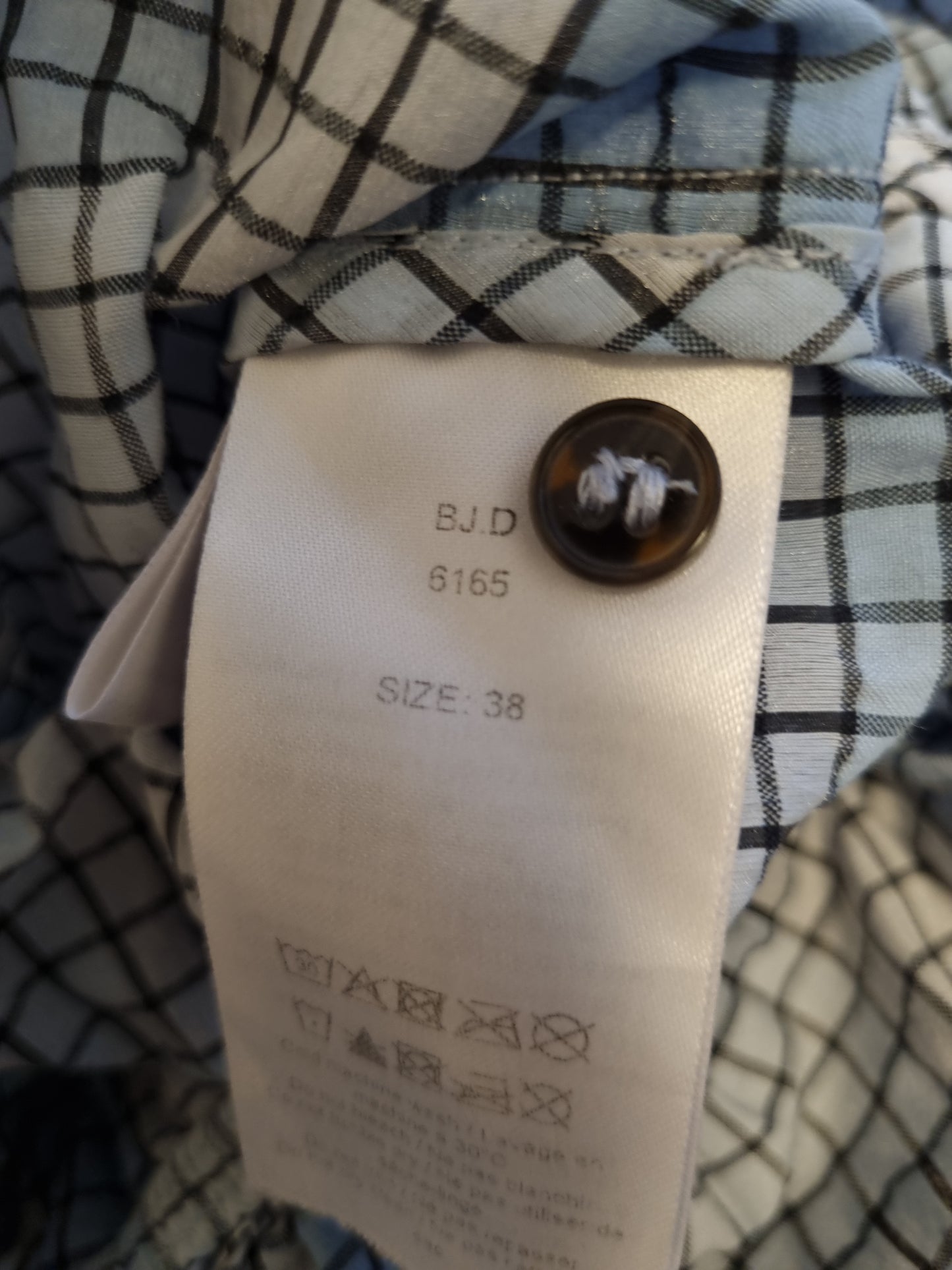 Ganni rutet bluse - M