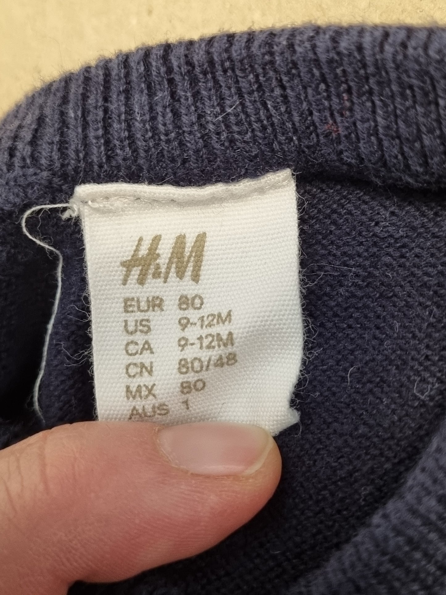 H&M strikkevest - 80