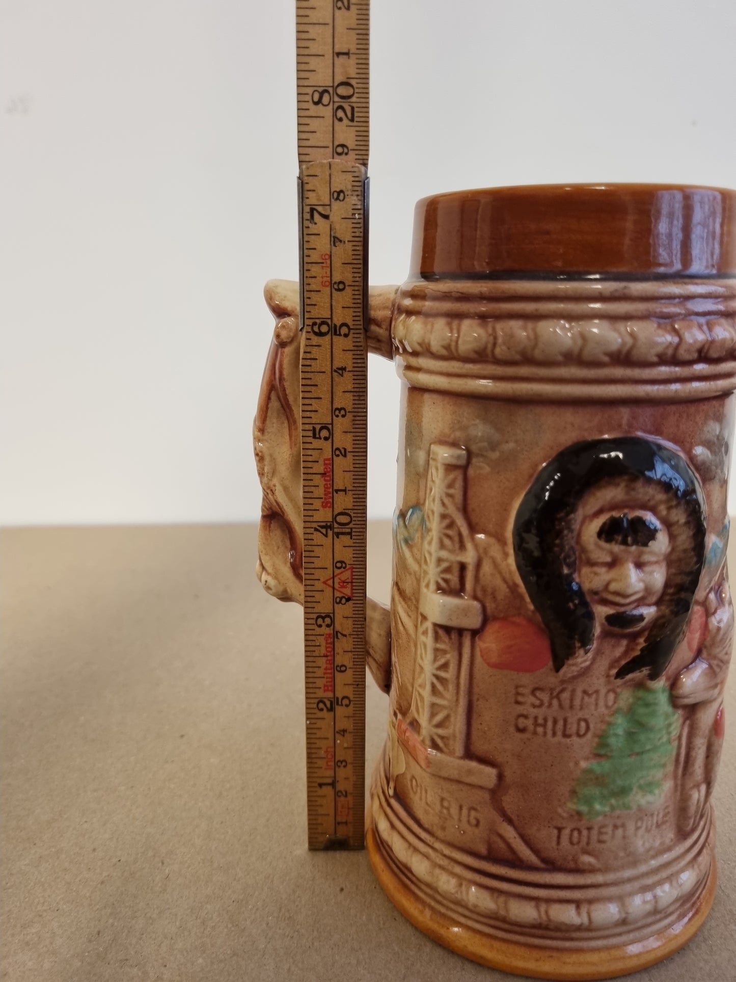 Vintage Alaska beer stein fra 1960-tallet