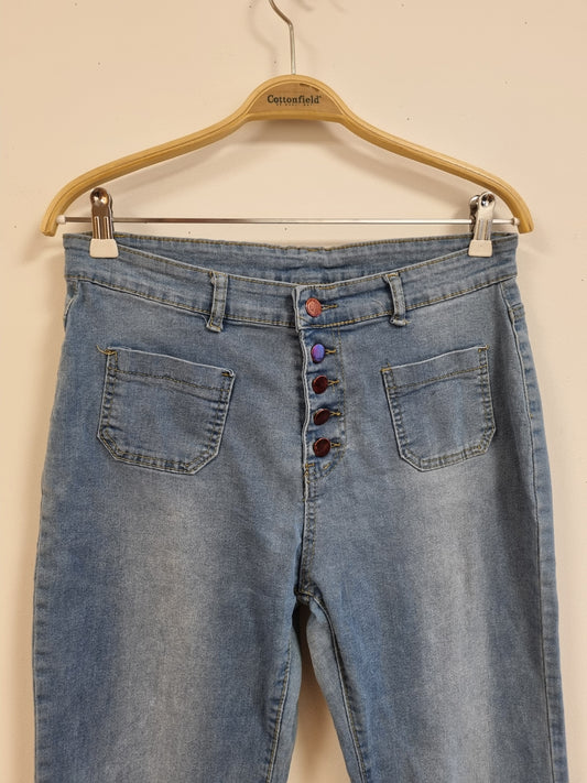 Jeans med sleng - XL