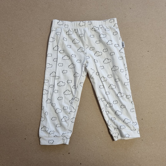 Hvit bukse med skyer - 74/80