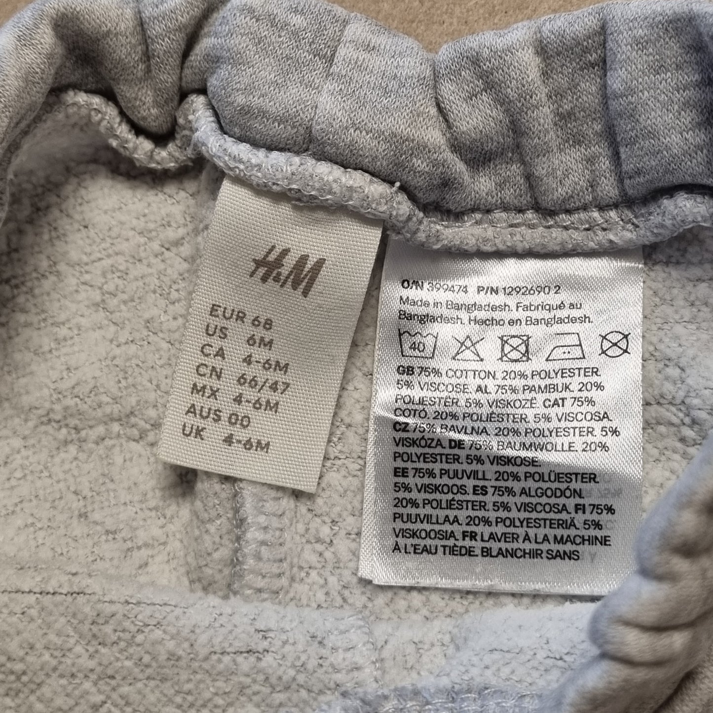 Grå joggebukse / H&M - 68