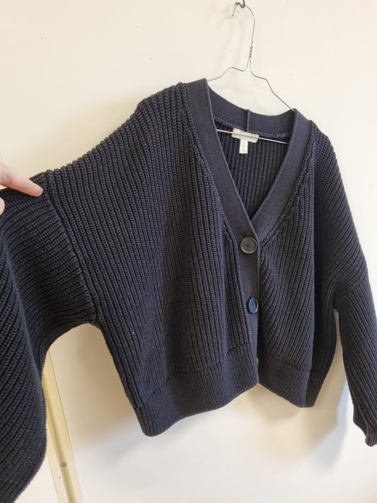 Svart cropped cardigan / H&M - M