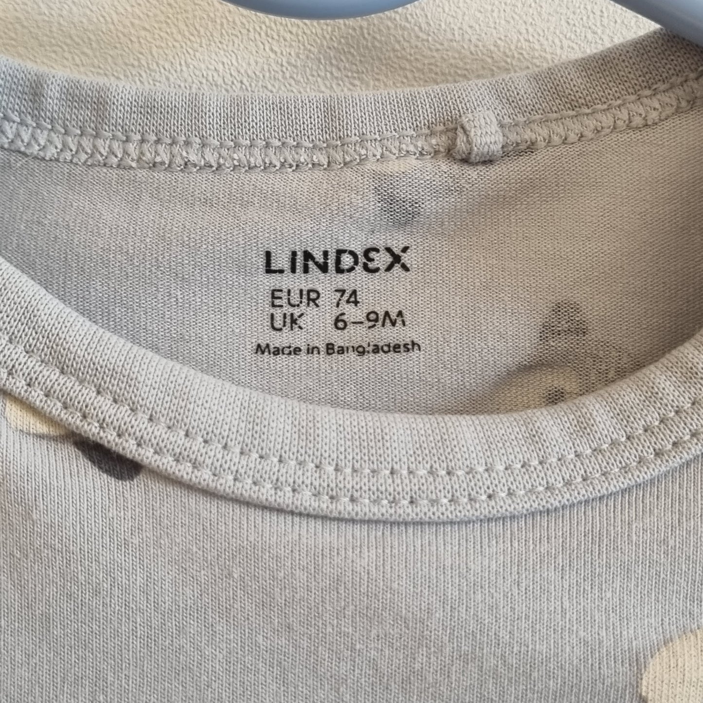 Blå body med dyreansikter / Lindex - 74
