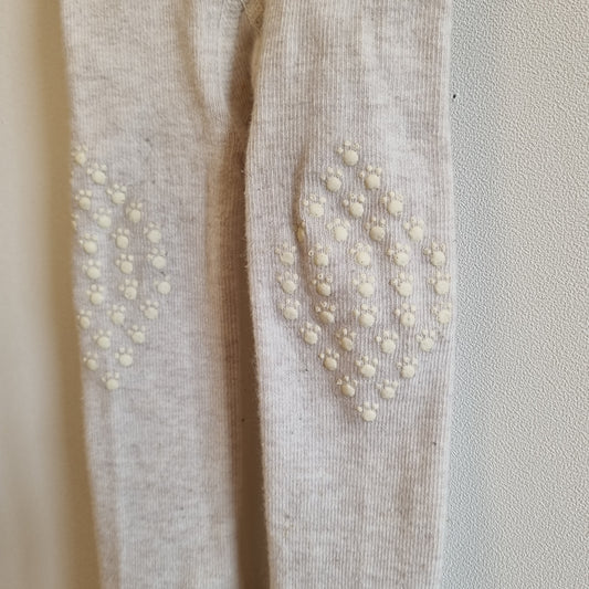 Beige antiskli-strømpebukse - 62/68