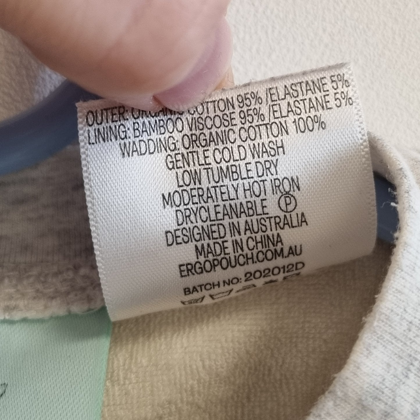 Grå babysovepose / Ergopouch - 0–3 mnd