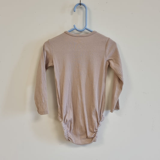 Beige ribbet body / H&M - 92