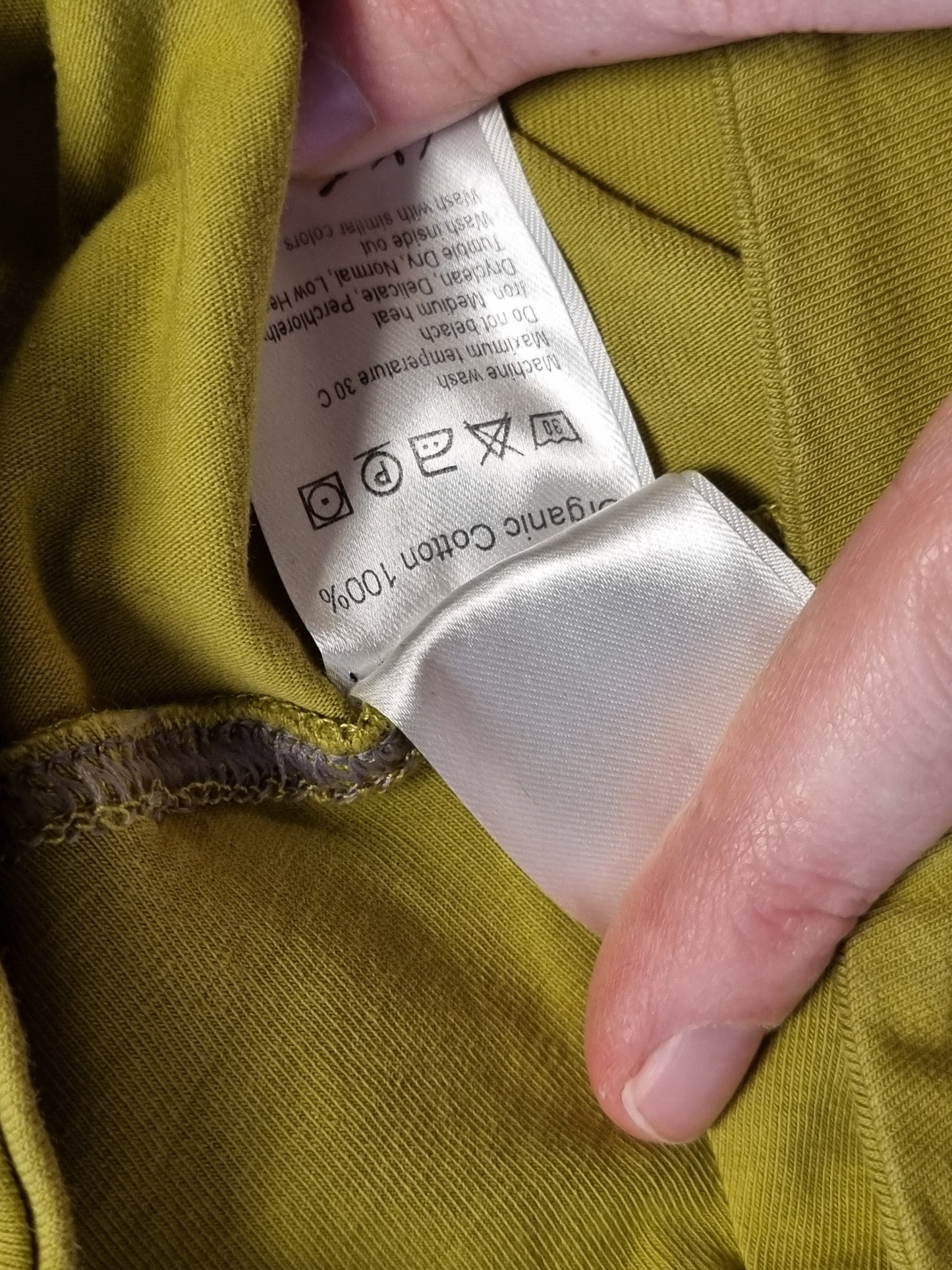 Olivengrønn leggings i bomull - L