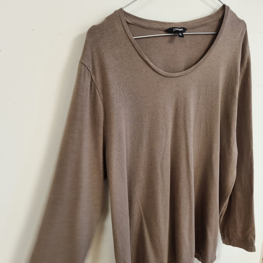 Brun langermet topp - XL