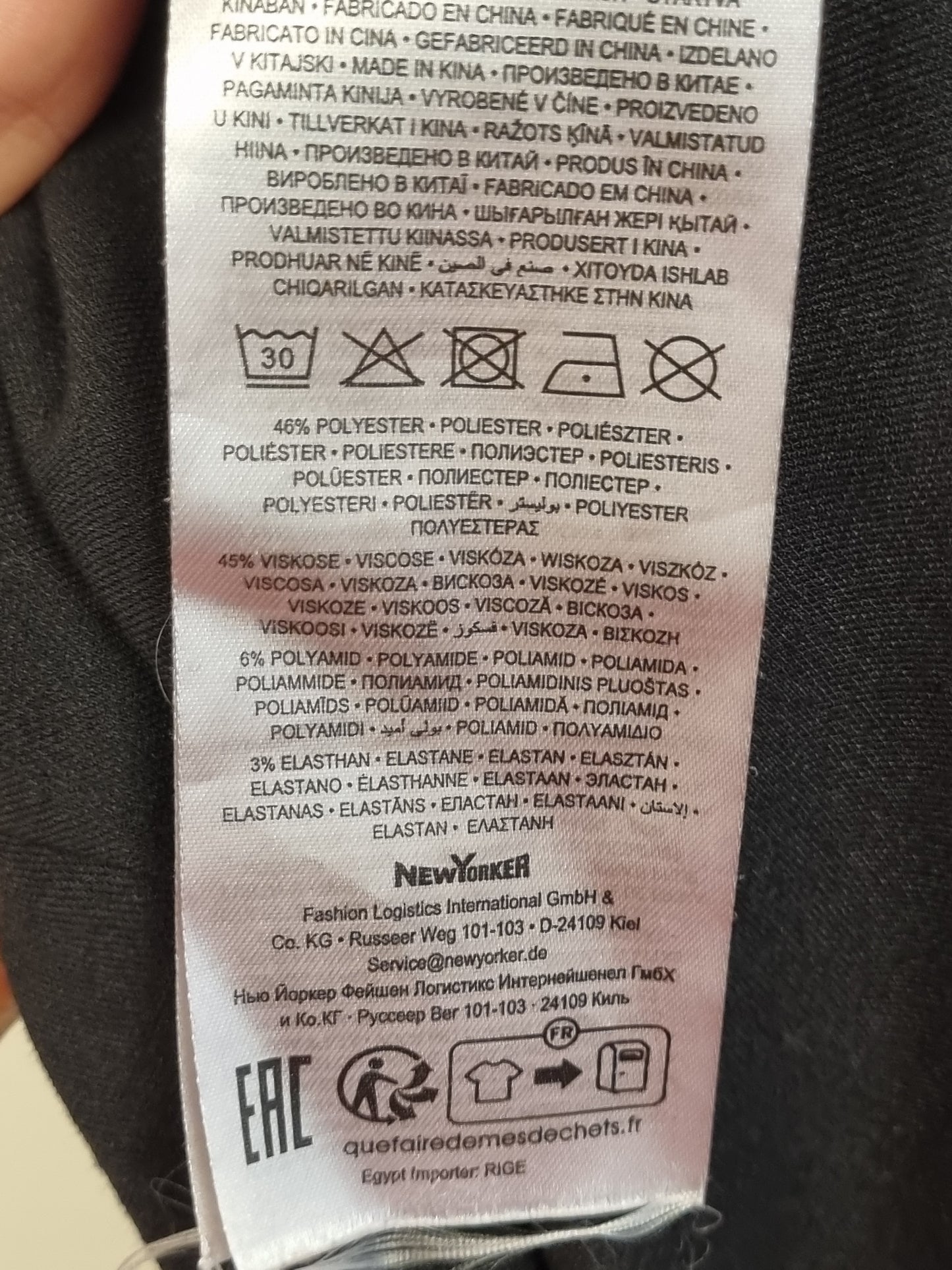 Svart bukse med vide ben - XL