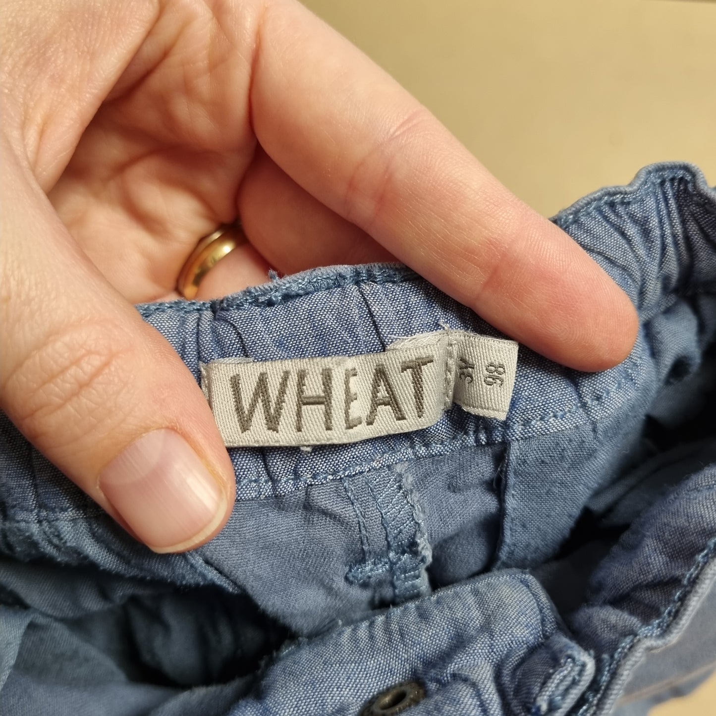 Blå shorts fra Wheat - 98