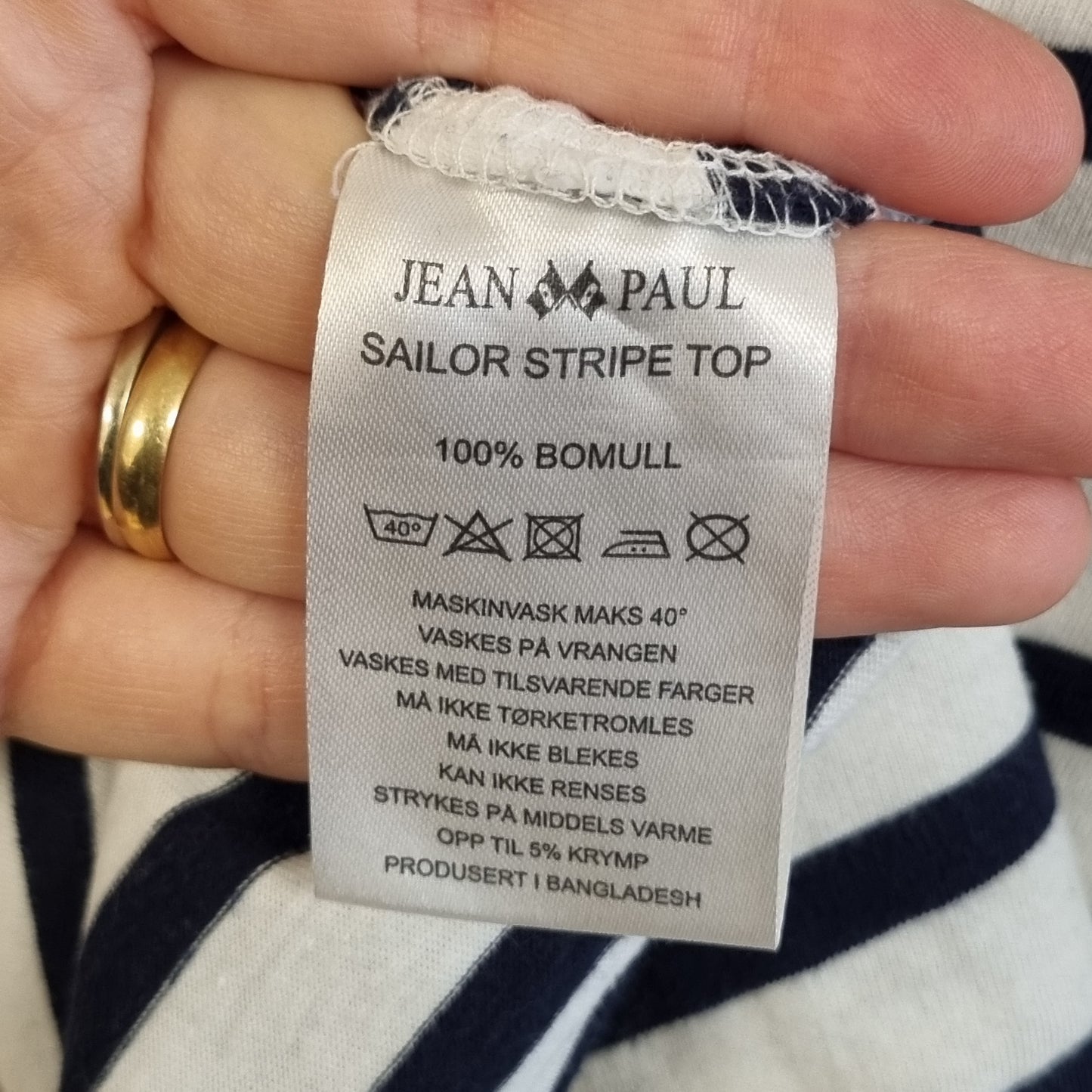Stripete topp / Jean Paul - S