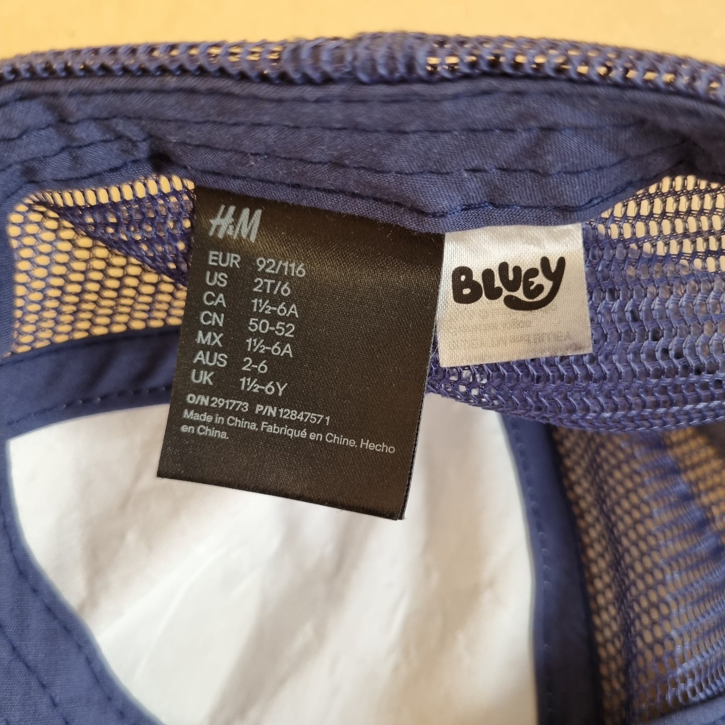 Bluey-caps med netting – 92/116
