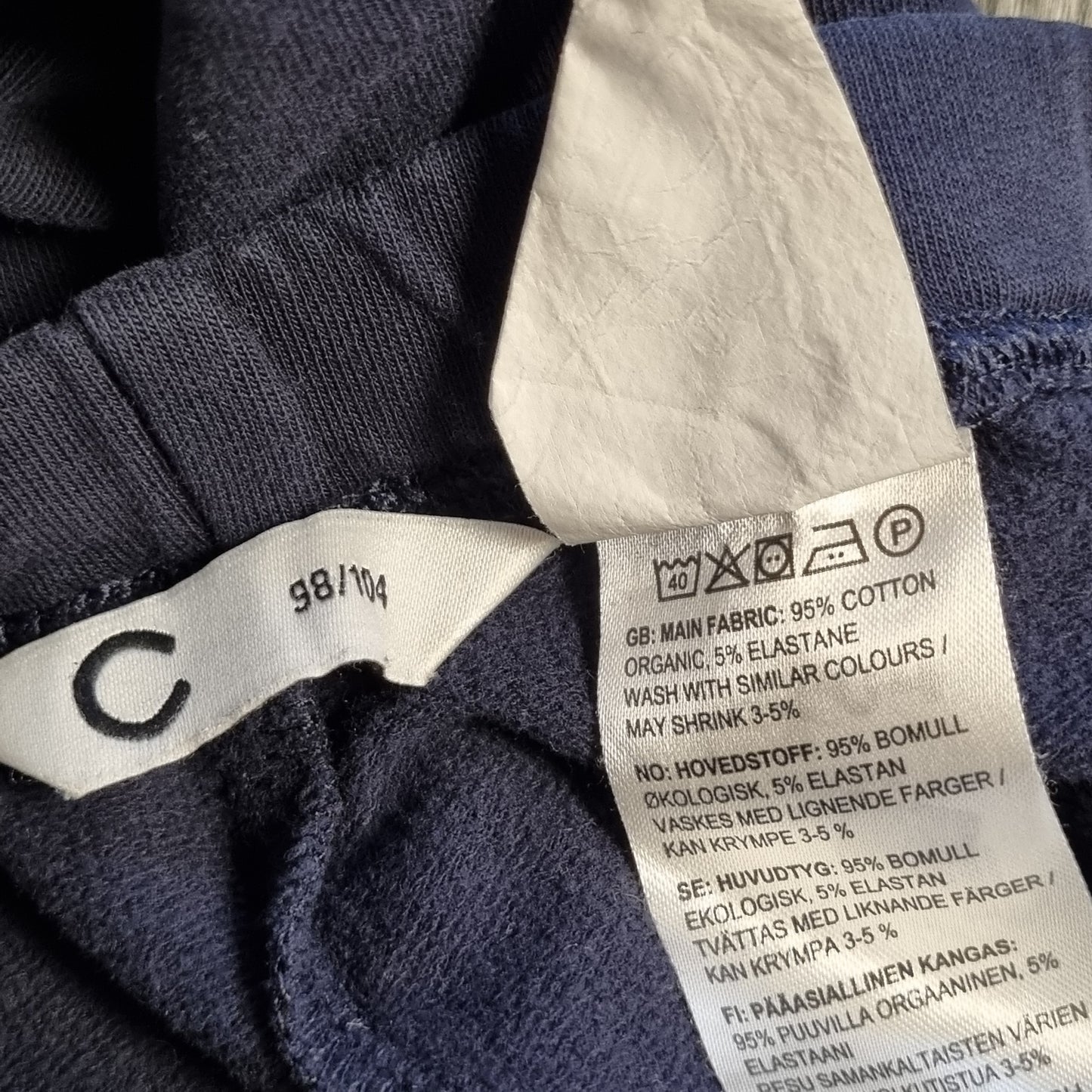 Mørk blå leggings – 98/104