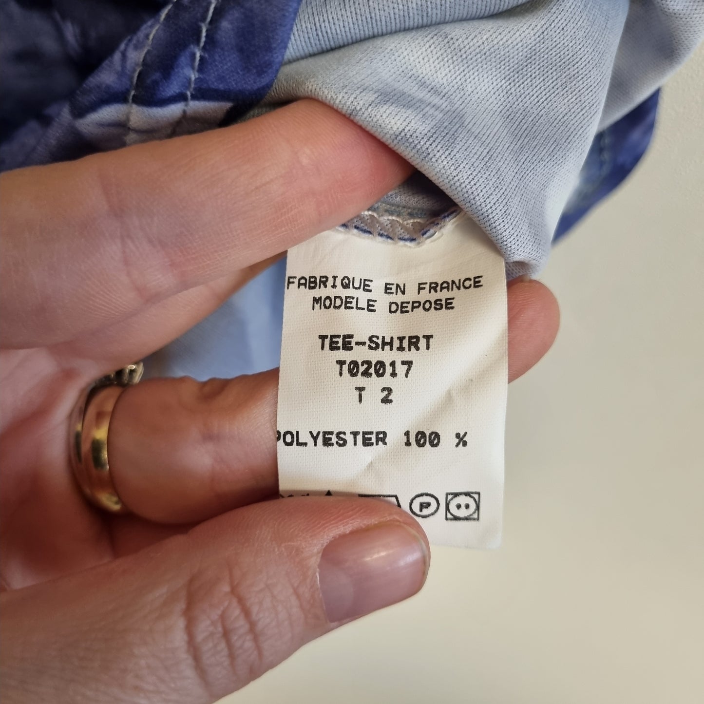Vintage topp med portrettprint / Arc en Ciel – ca. S/M