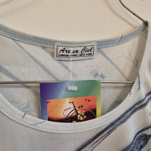 Vintage blomstret topp / Arc en Ciel – S