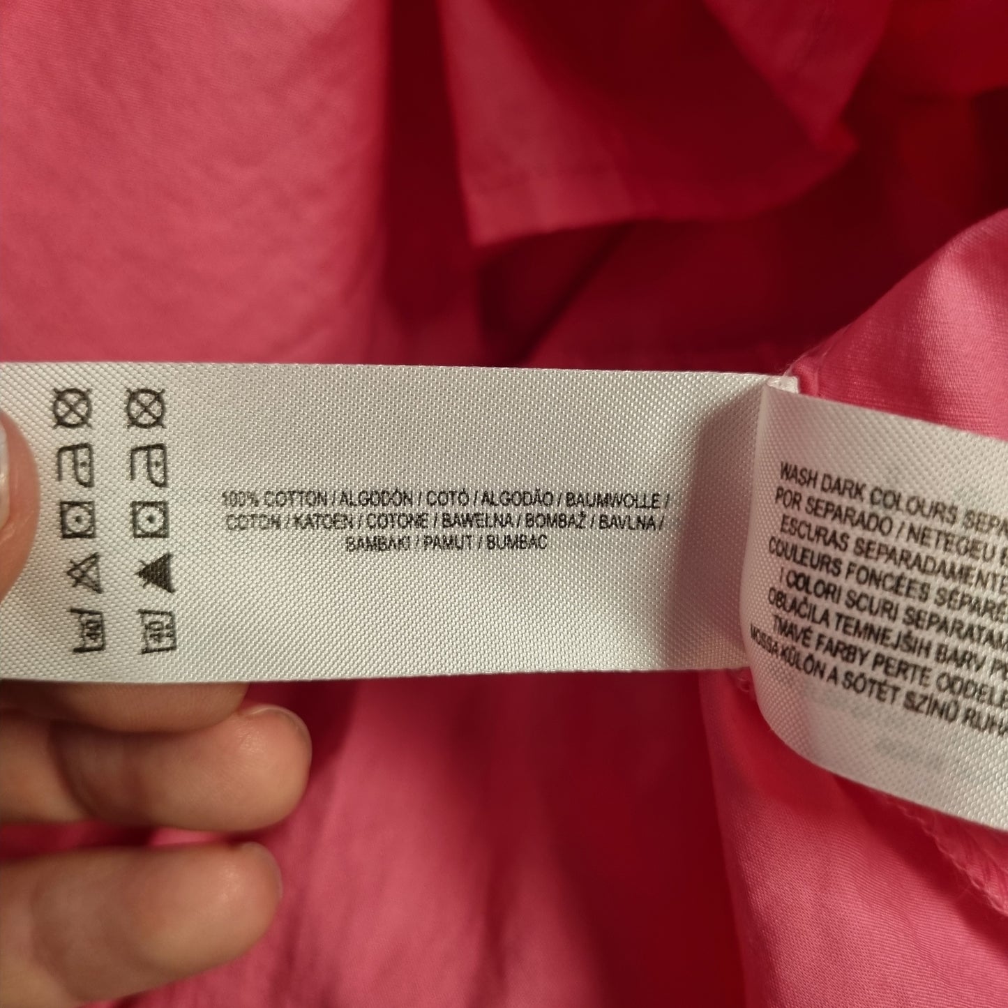 Rosa sommerkjole i 100% bomull – 34