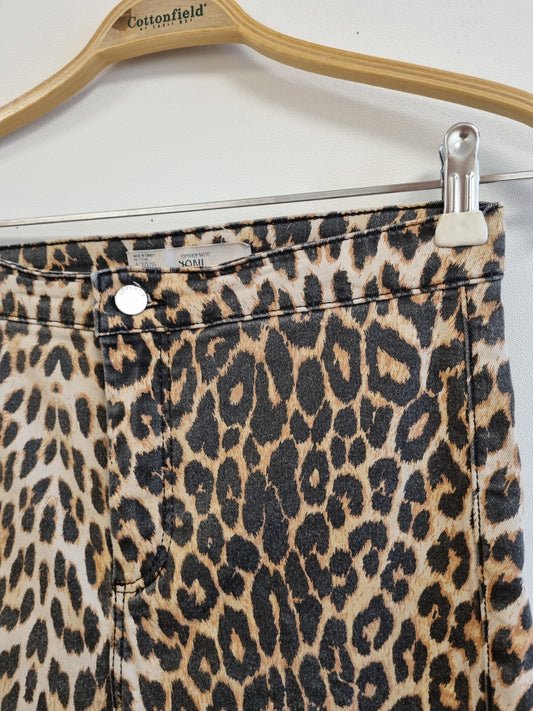 Leopardmønstrede jeans – W30/L32