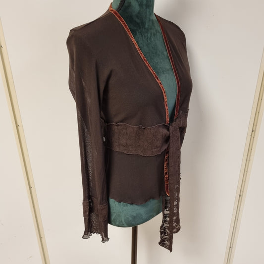 Vintage Y2K Cannella mesh-cardigan – M