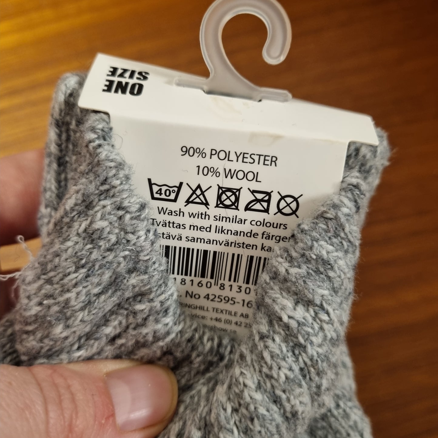 Grå strikkehansker – One size