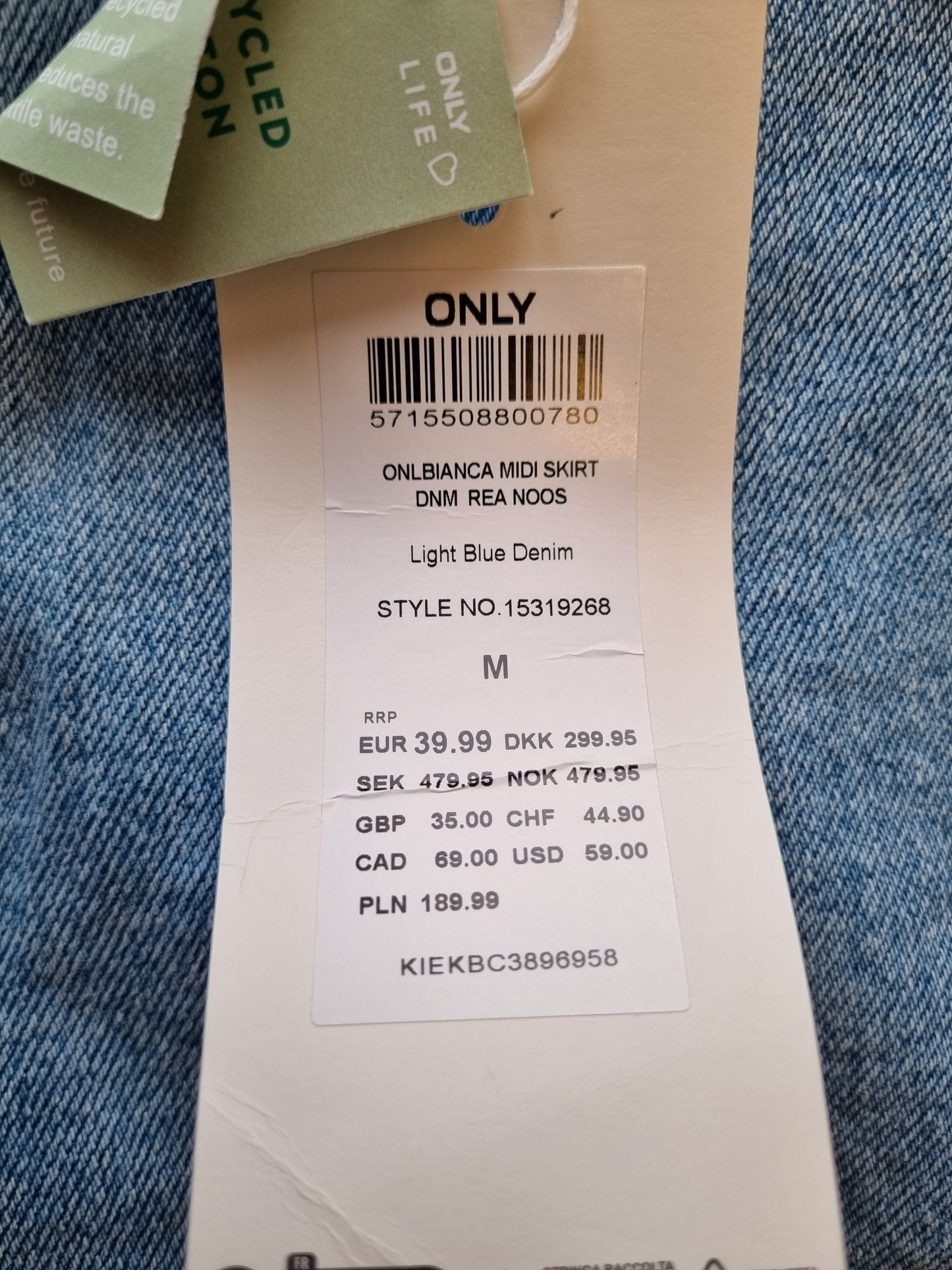 NY! Only Denimskjørt - M