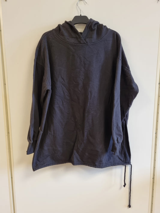 Svart hoodie - L