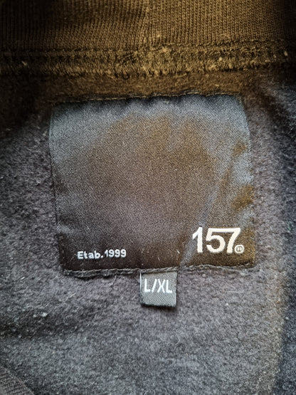 Svart hoodie - L