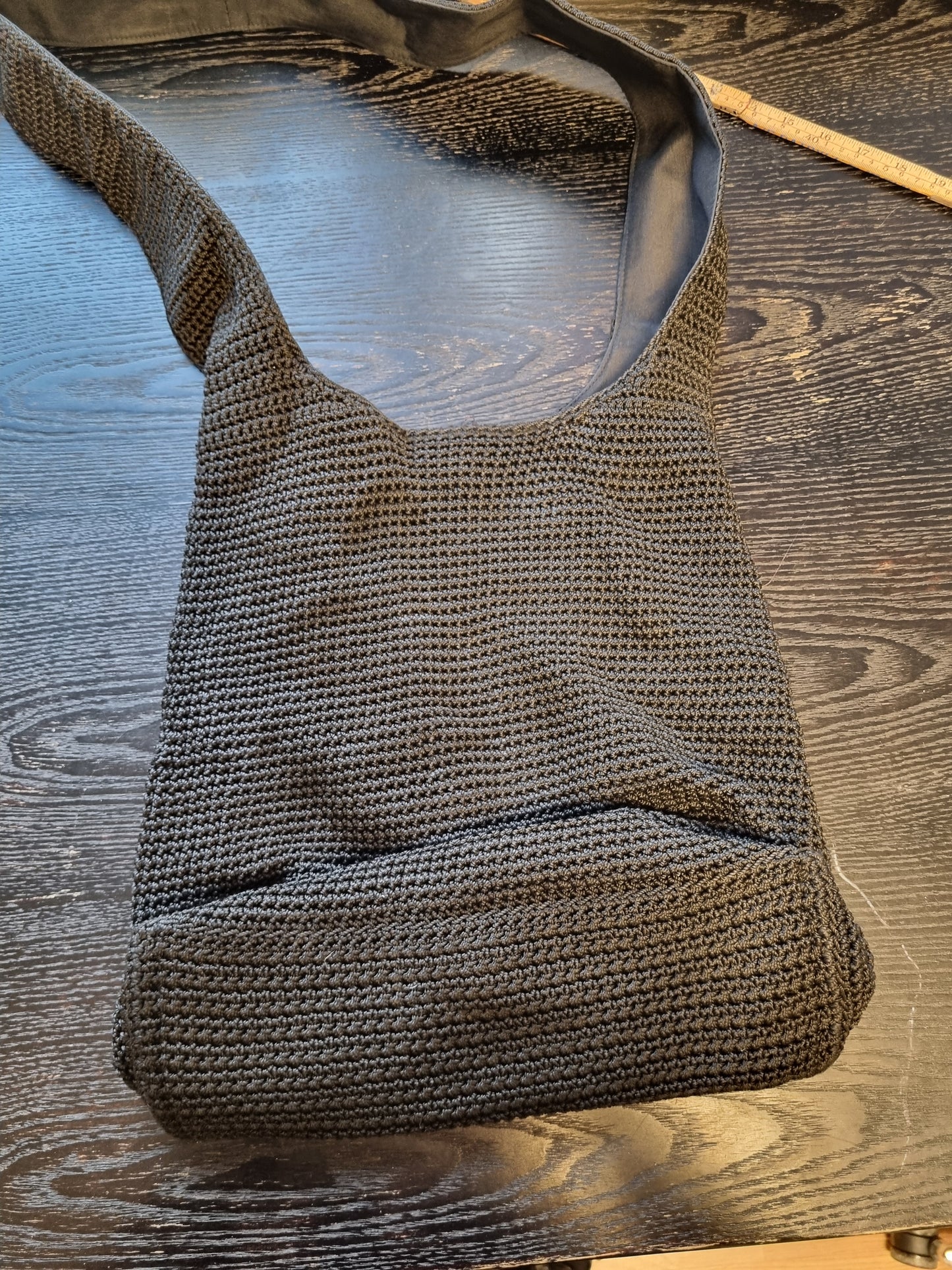 Vintage heklet skulderveske