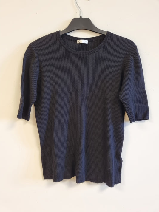 Ribbet t-skjorte - XL