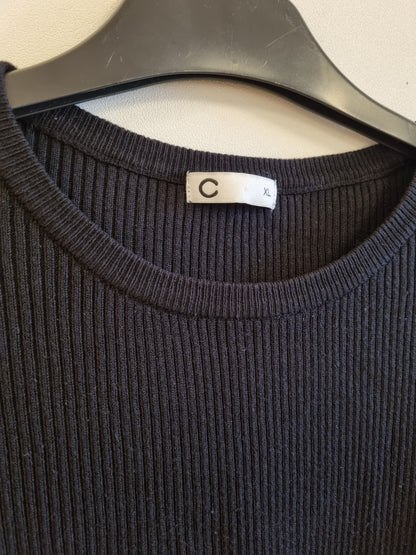 Ribbet t-skjorte - XL