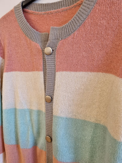 Stripet cardigan - XL