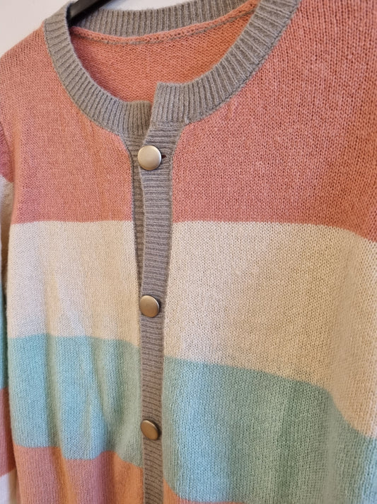Stripet cardigan - XL