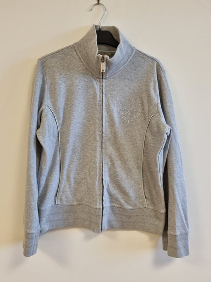 Grå zip-jakke - L