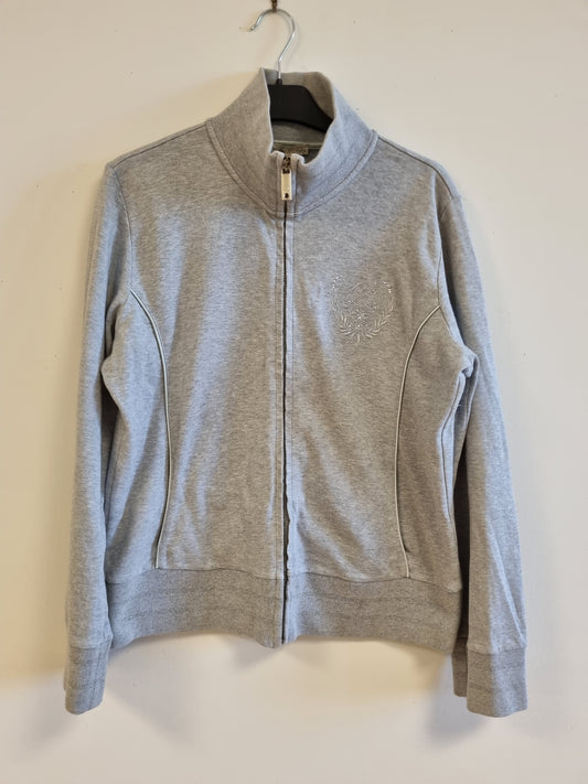 Grå zip-jakke - L