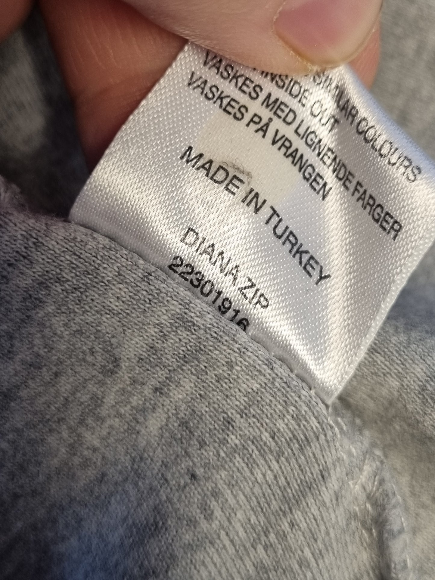 Grå zip-jakke - L