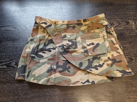Camo wrap skjørt - M