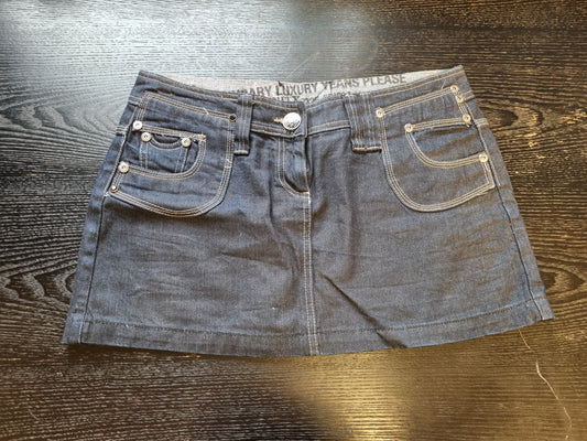 Y2K denim mini-skjørt - M