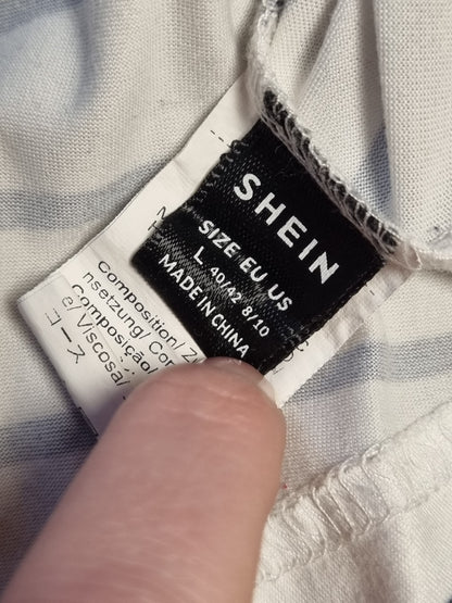 Stripet t-skjorte - L