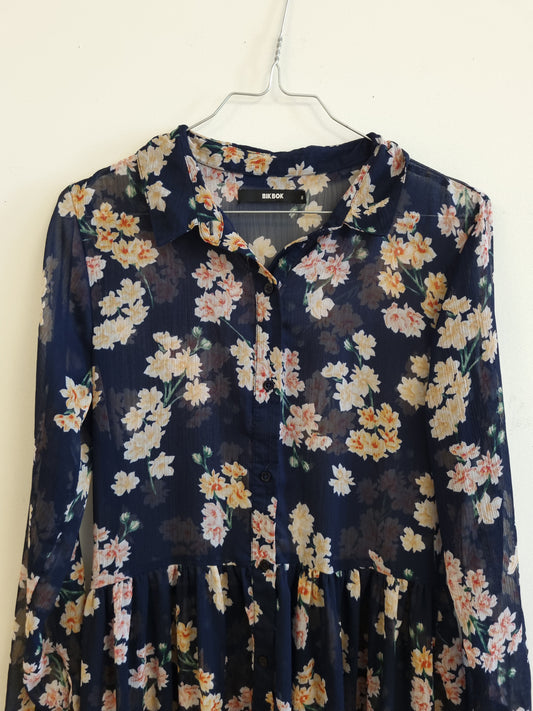 BikBok blomstret kjole - M
