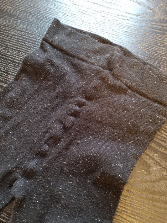 Svart glitterleggings - 146/152