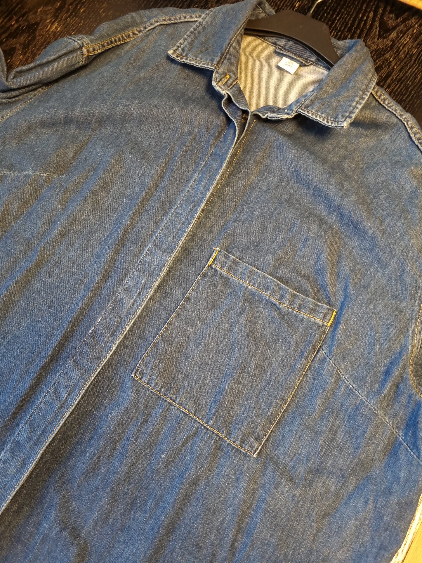 Denim skjortekjole - XL