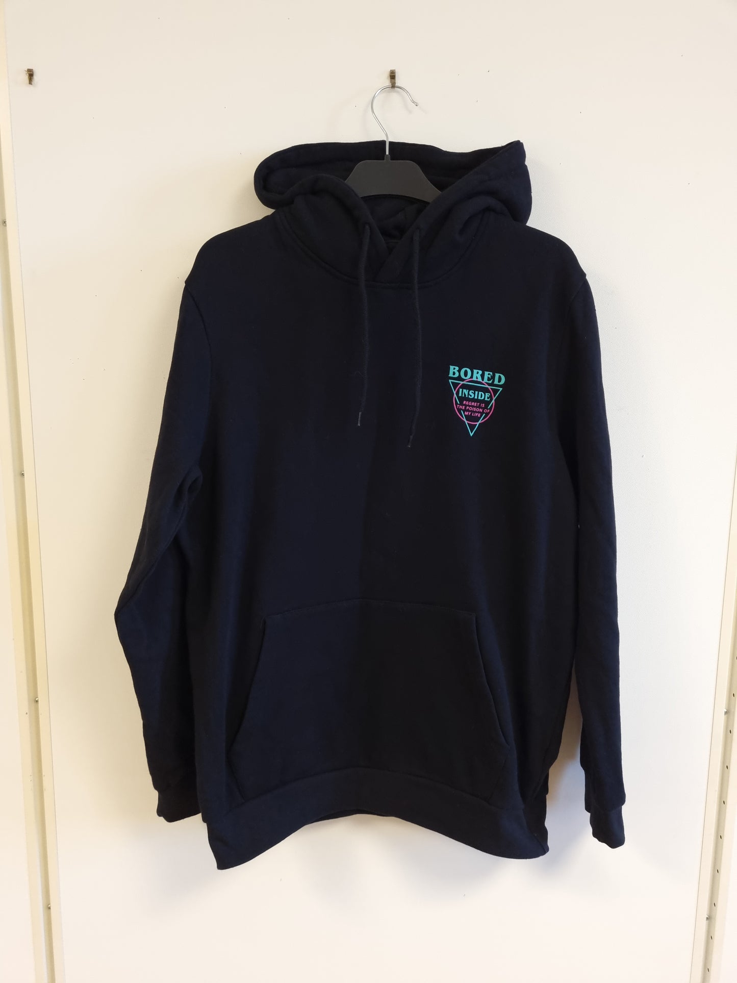 Svart hoodie - L