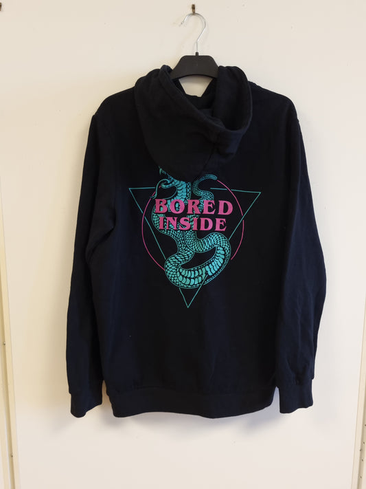Svart hoodie - L