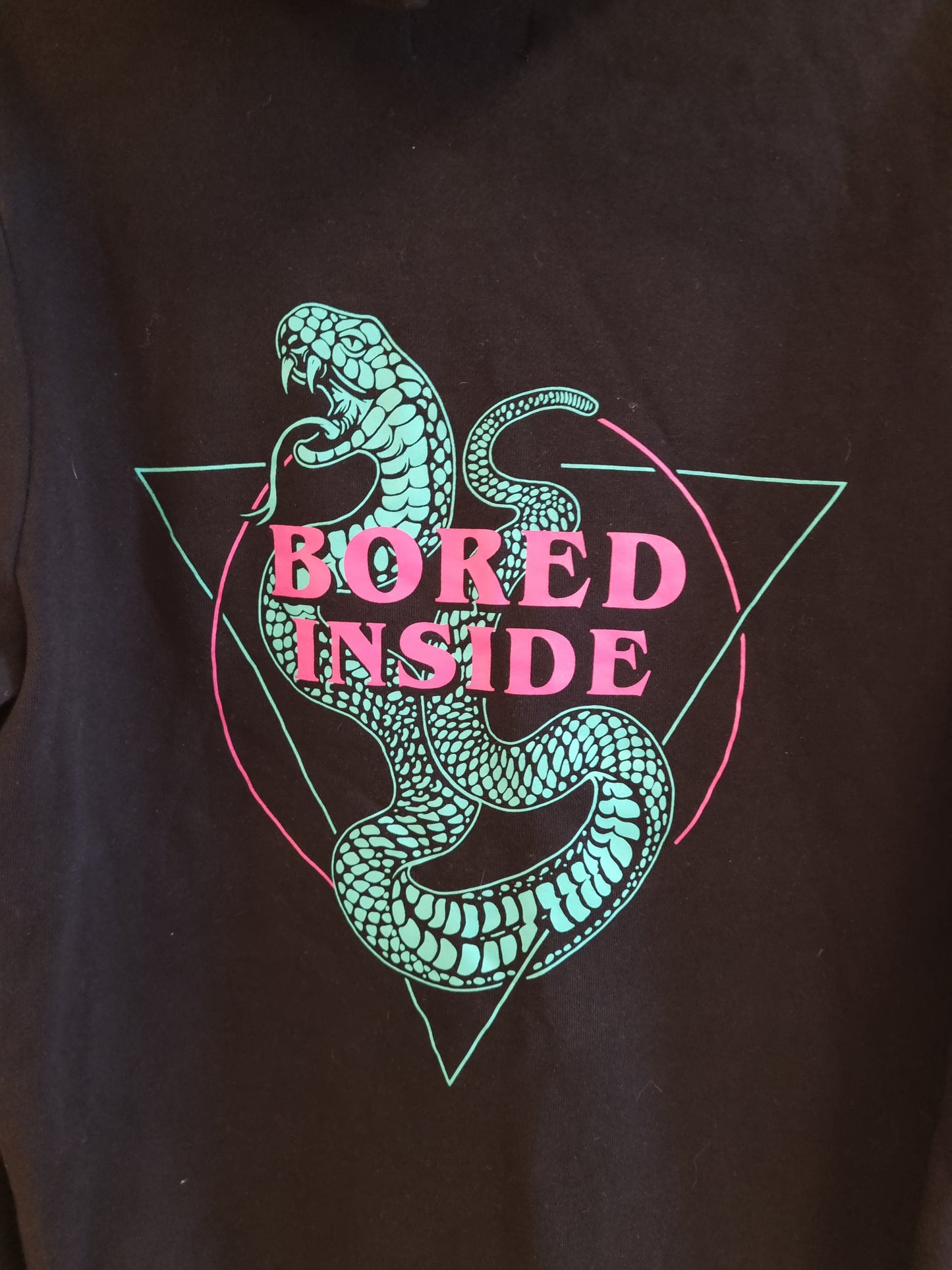 Svart hoodie - L