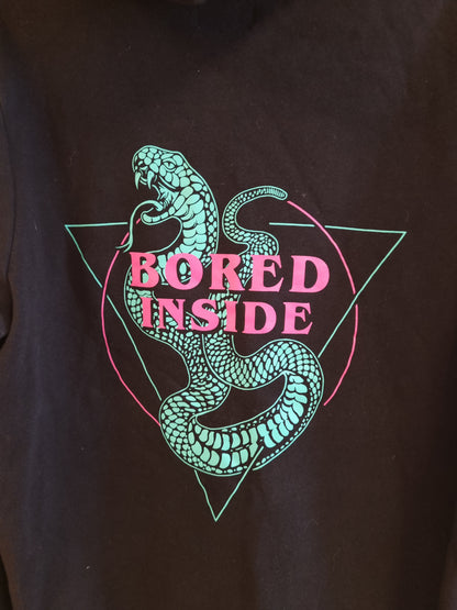 Svart hoodie - L