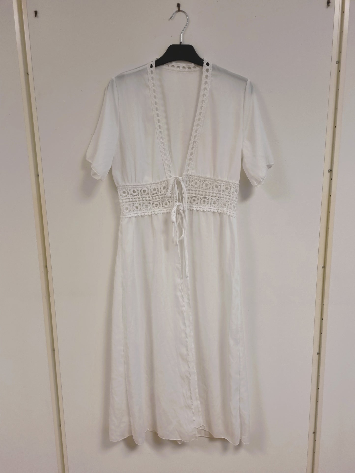 Hvit boho kjole - S/M