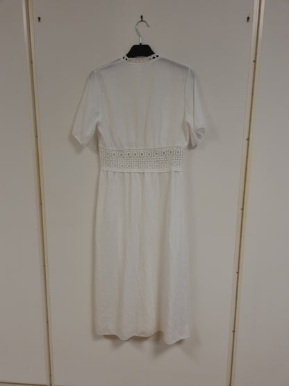 Hvit boho kjole - S/M