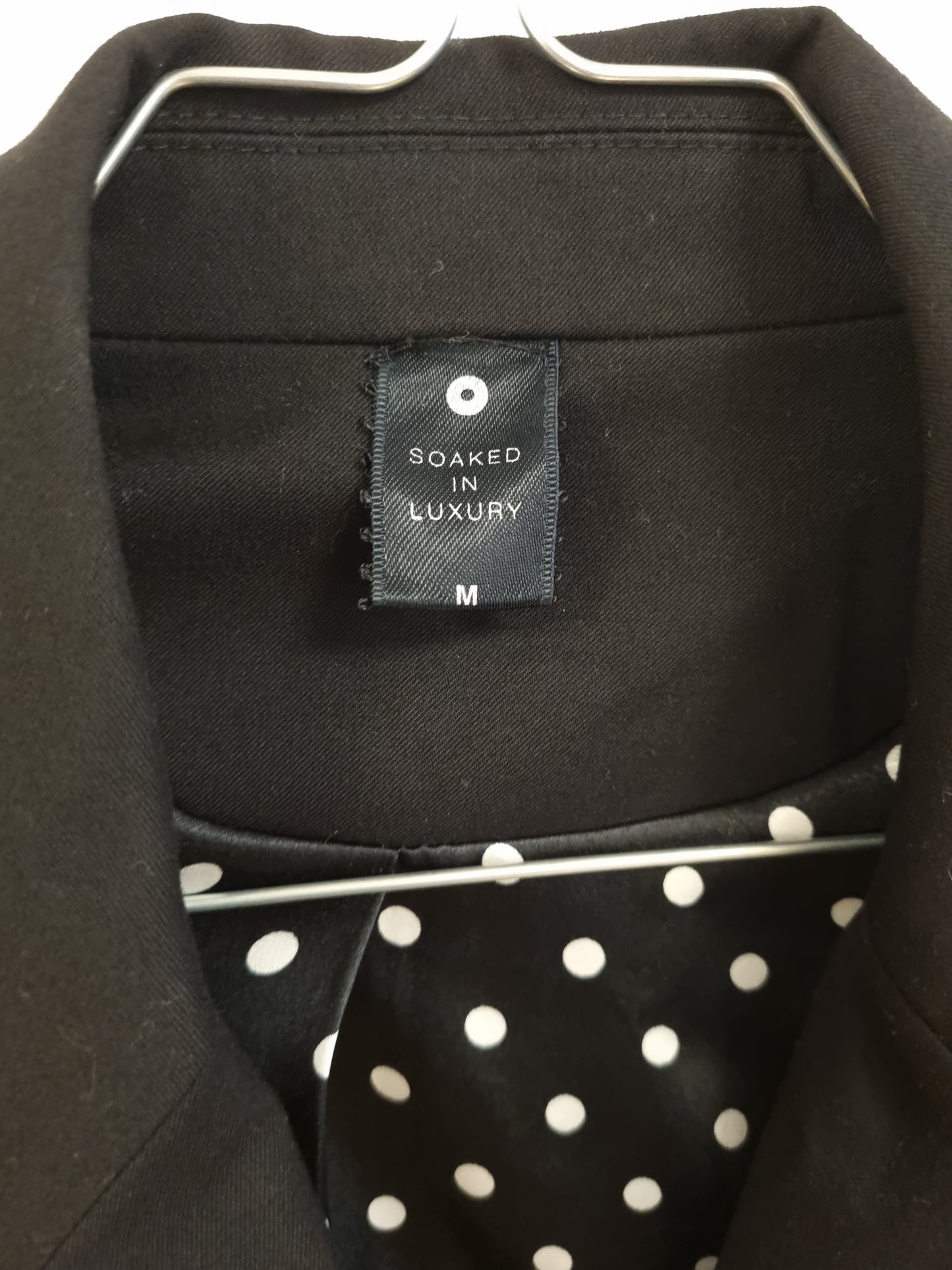 Blazer med polkadot-detaljer - M