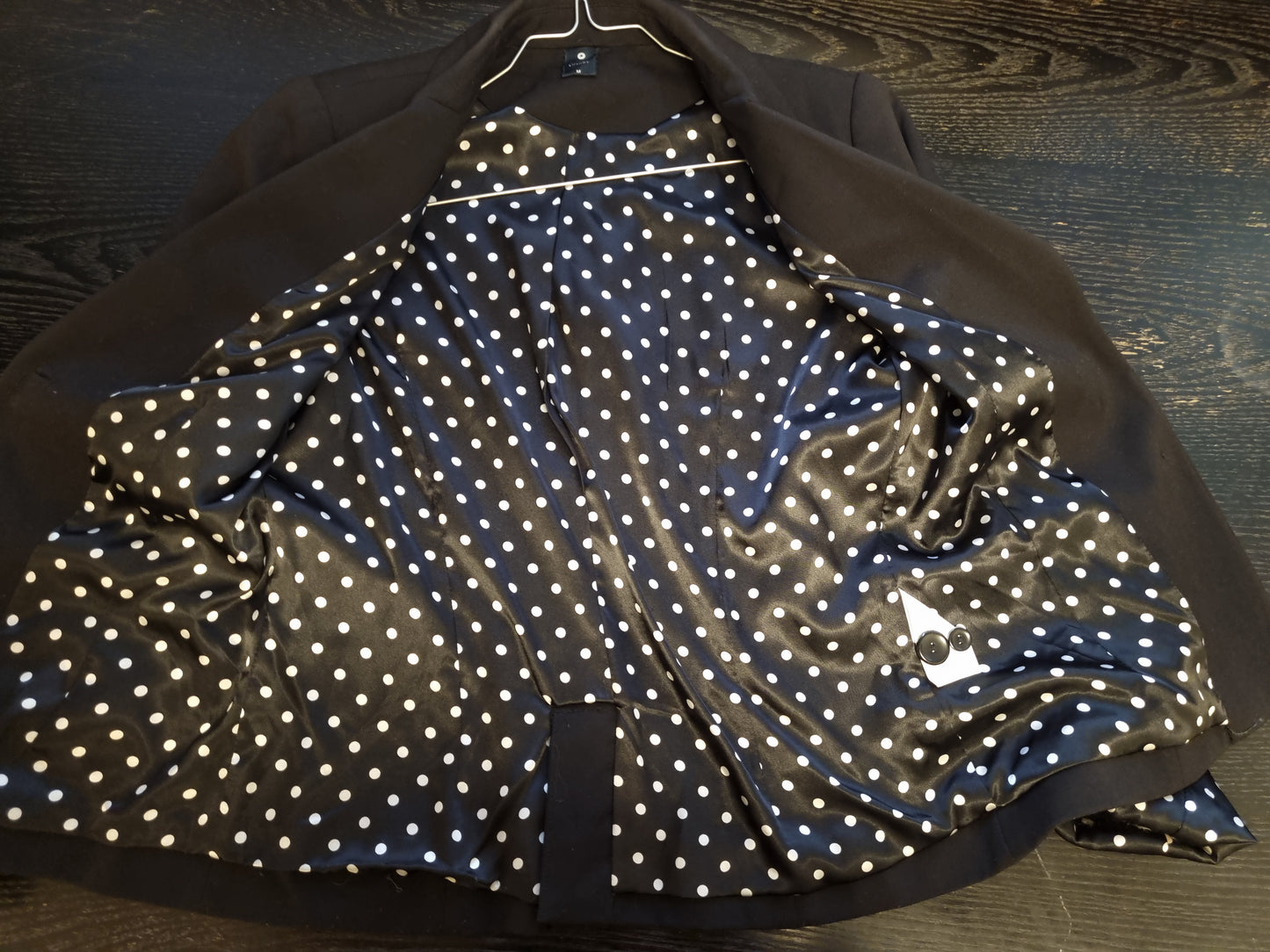 Blazer med polkadot-detaljer - M
